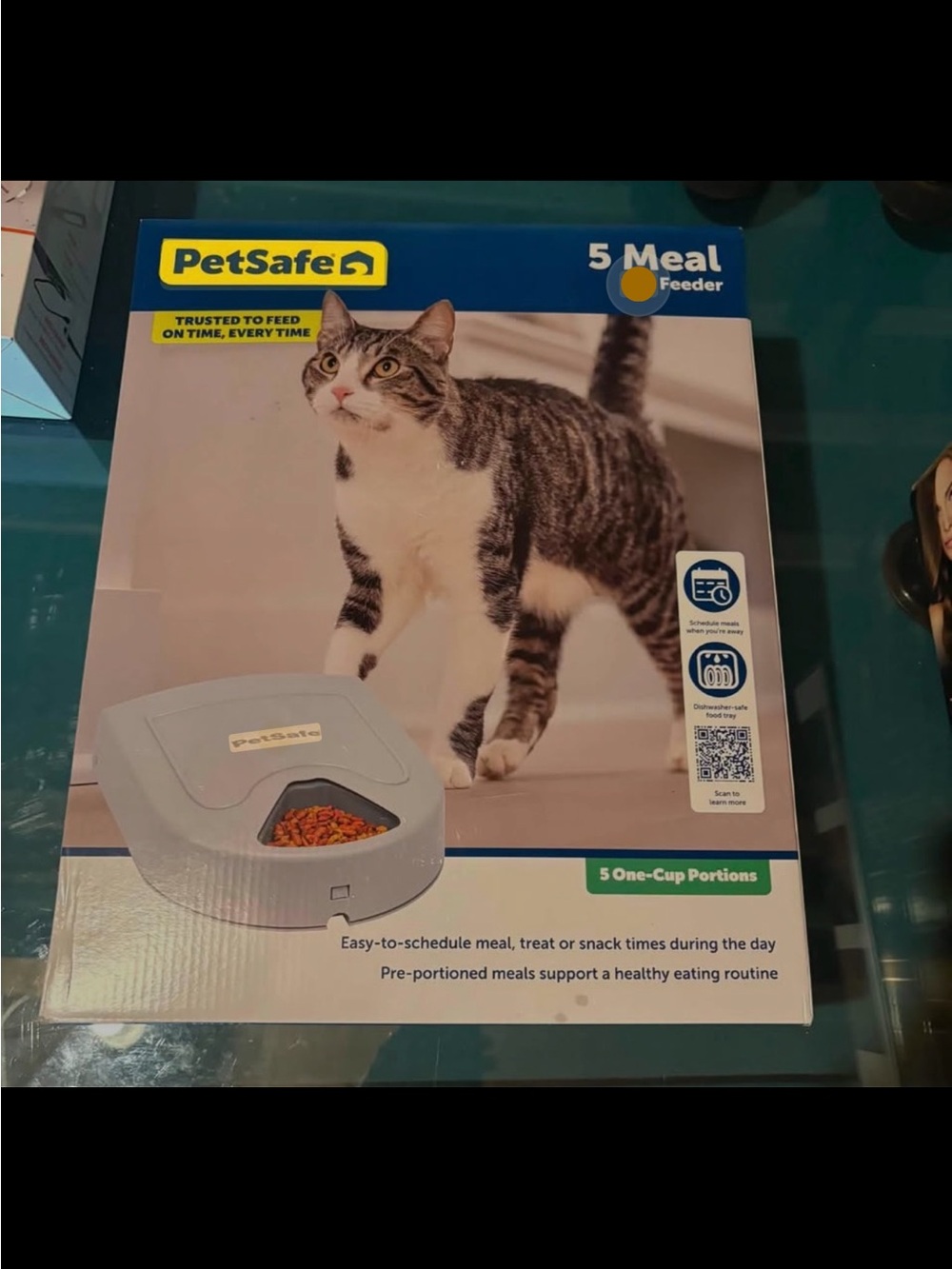 PetSafe 5-Meal Cat Feeder in Light Gray